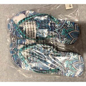 New Vera Bradley Womens Size Medium 7 8 Blue Island Medallion Retails $29 Floral